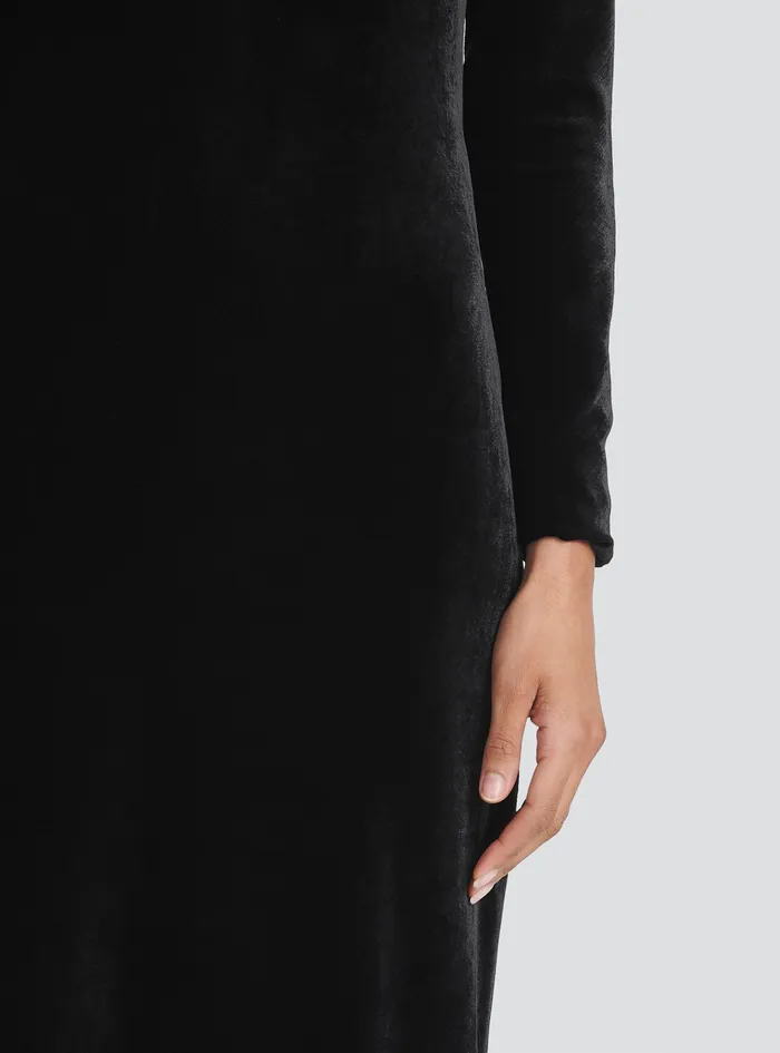 Balmain Dresses Womens Crystal Embroidered Velvet Dress Black Balmain Dresses Womens Crystal Embroidered Velvet Dress Black