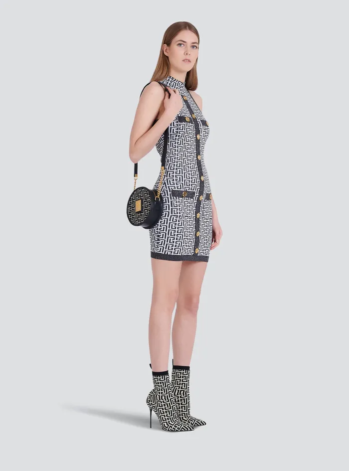 Balmain Dresses Womens Knit Dress With GoldTone Buttons Black
