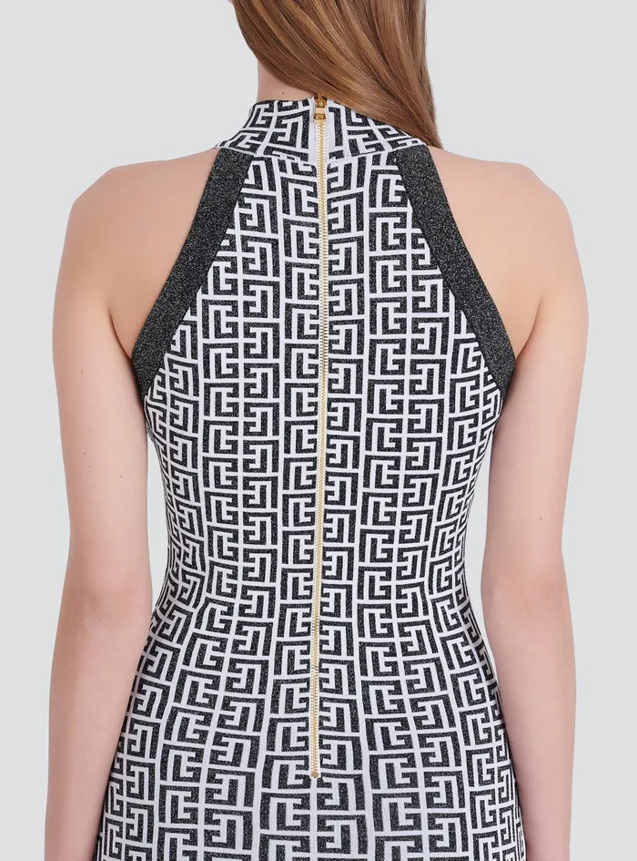 Balmain Dresses Womens Knit Dress With GoldTone Buttons Black