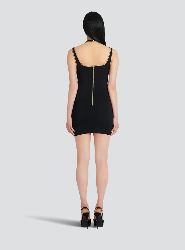 Balmain Dresses Womens Short Knit Dress Black