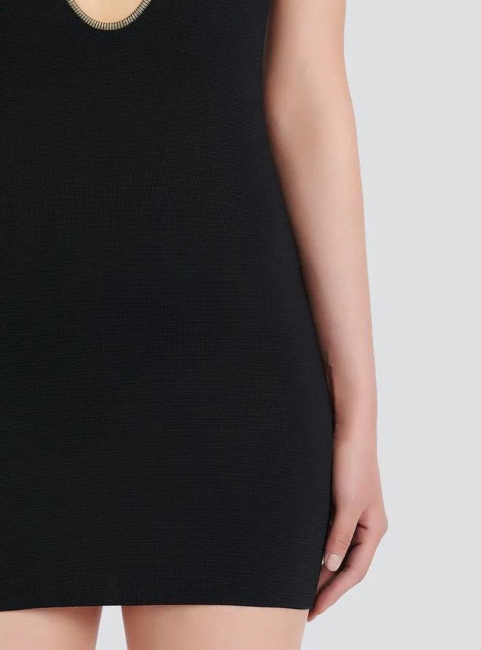 Balmain Dresses Womens Short Knit Dress Black