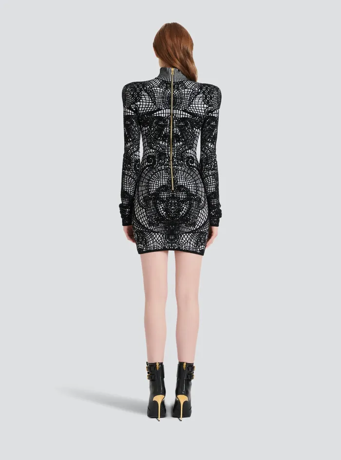 Balmain Dresses Womens Short Velvet Dress Black