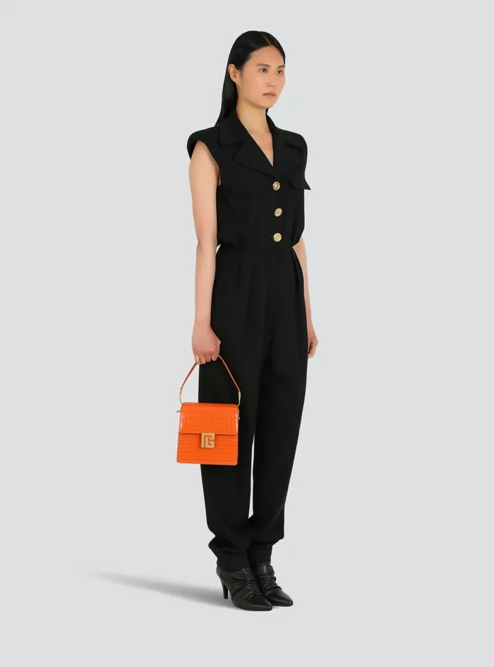 Balmain Ely Bags Womens CrocodileEmbossed Leather Ely Bag Orange Balmain Ely Bags Womens CrocodileEmbossed Leather Ely Bag Orange