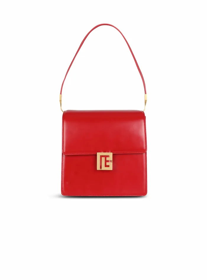 Balmain Ely Bags Womens Smooth Leather Ely Bag Red