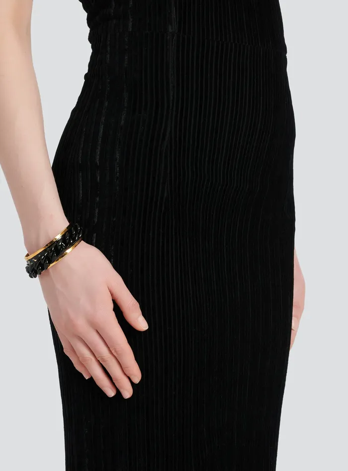 Balmain Fashion Jewelry Womens Brass Chain Cuff Bracelet Black Balmain Fashion Jewelry Womens Brass Chain Cuff Bracelet Black
