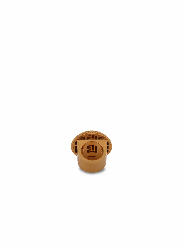 Balmain Fashion Jewelry Womens GoldTone Brass Coin Ring Gold