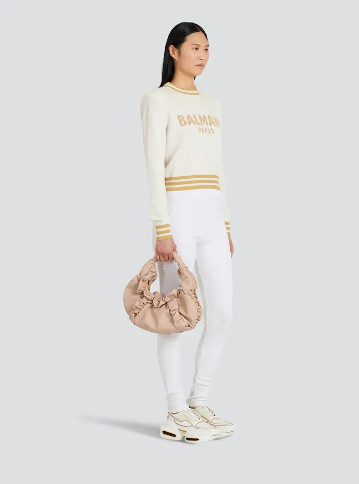 Balmain Handbags Womens Leather Parachute Bag Beige Balmain Handbags Womens Leather Parachute Bag Beige