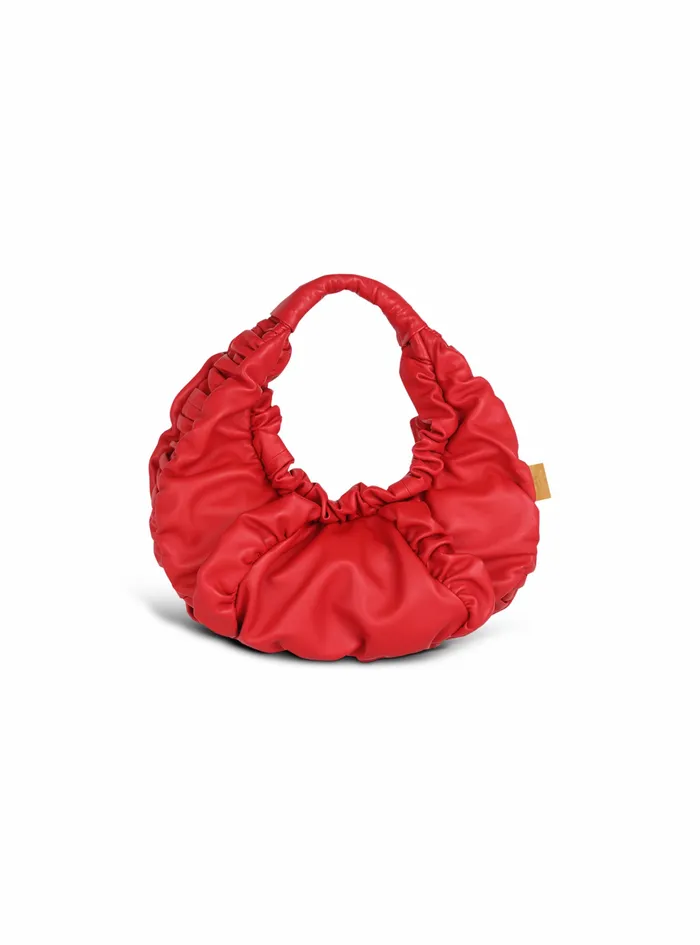 Balmain Handbags Womens Leather Parachute Bag Red