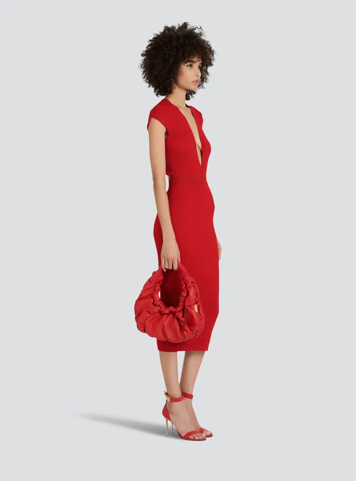Balmain Handbags Womens Leather Parachute Bag Red Balmain Handbags Womens Leather Parachute Bag Red