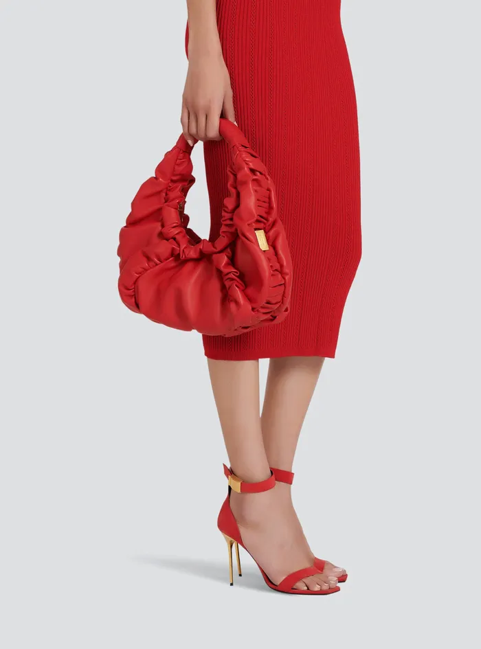 Balmain Handbags Womens Leather Parachute Bag Red Balmain Handbags Womens Leather Parachute Bag Red