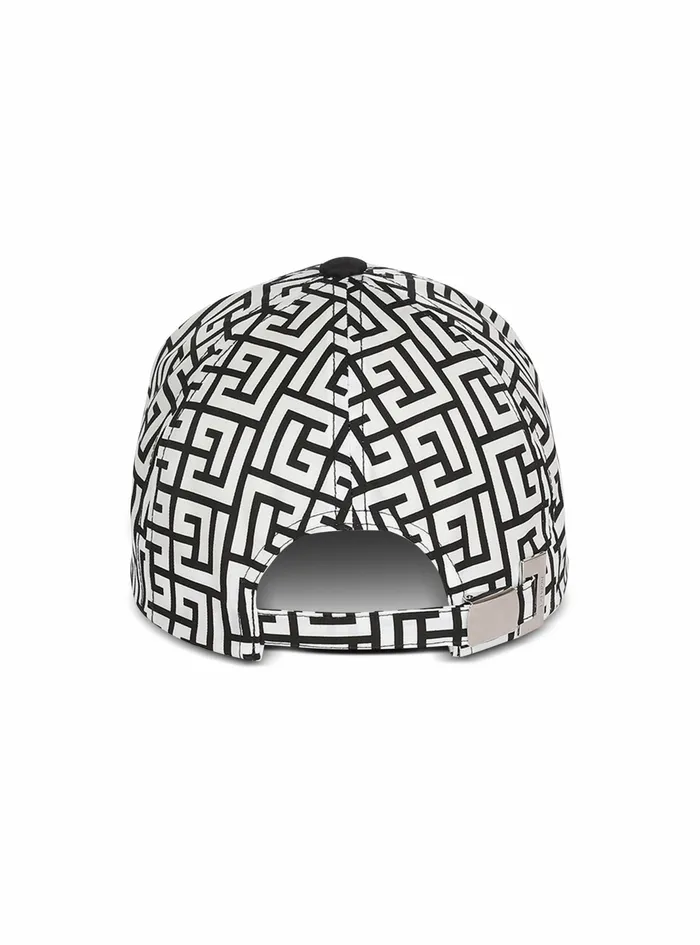 Balmain Hats Mens Nylon Cap With Balmain Monogram Black Balmain Hats Mens Nylon Cap With Balmain Monogram Black