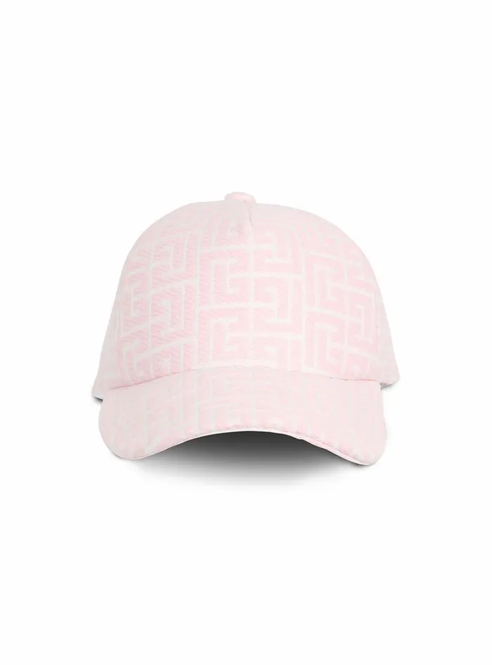 Balmain Hats Womens Exclusive 8211 BalmainMonogrammed Jacquard Cap Pink