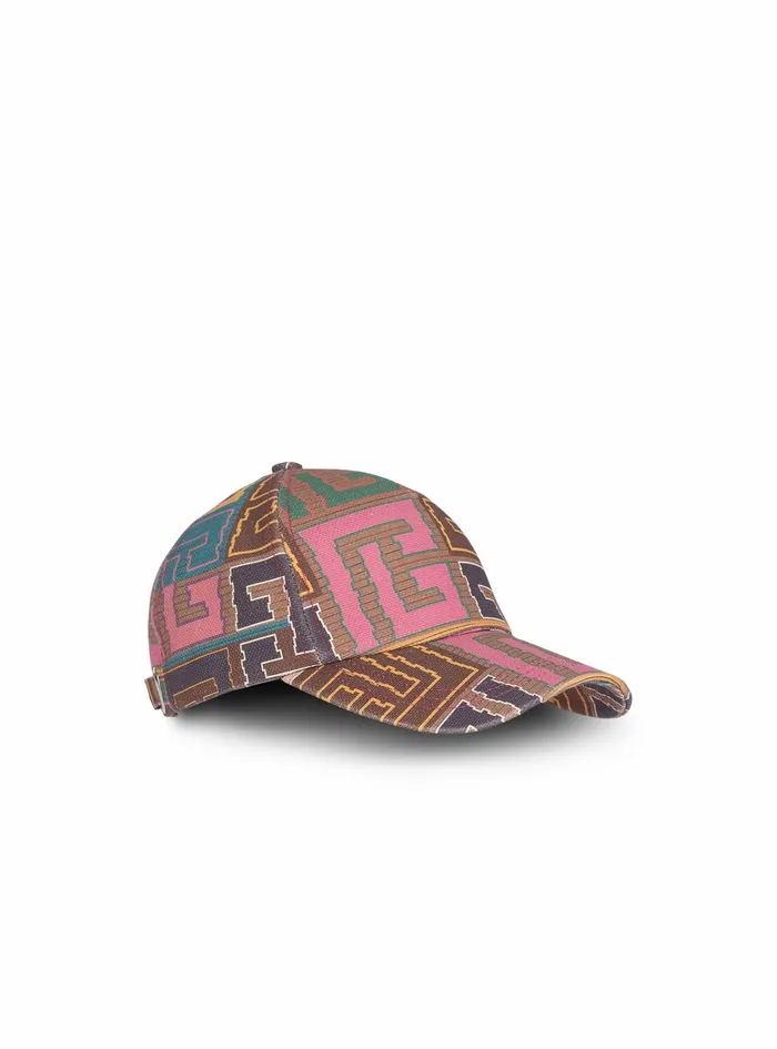 Balmain Hats Womens Multicolor Needlepoint Cap With Balmain Monogram Multicolor Balmain Hats Womens Multicolor Needlepoint Cap With Balmain Monogram Multicolor