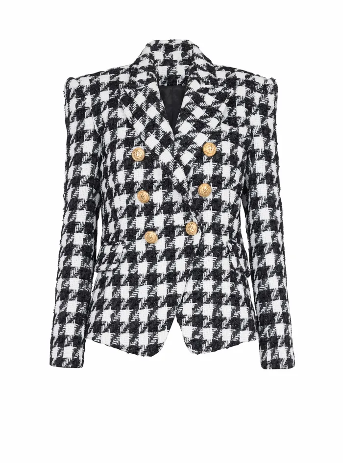 Balmain Jackets And Blazers Womens Tweed Jacket With DoubleButtoned Fastening Black Balmain Jackets And Blazers Womens Tweed Jacket With DoubleButtoned Fastening Black