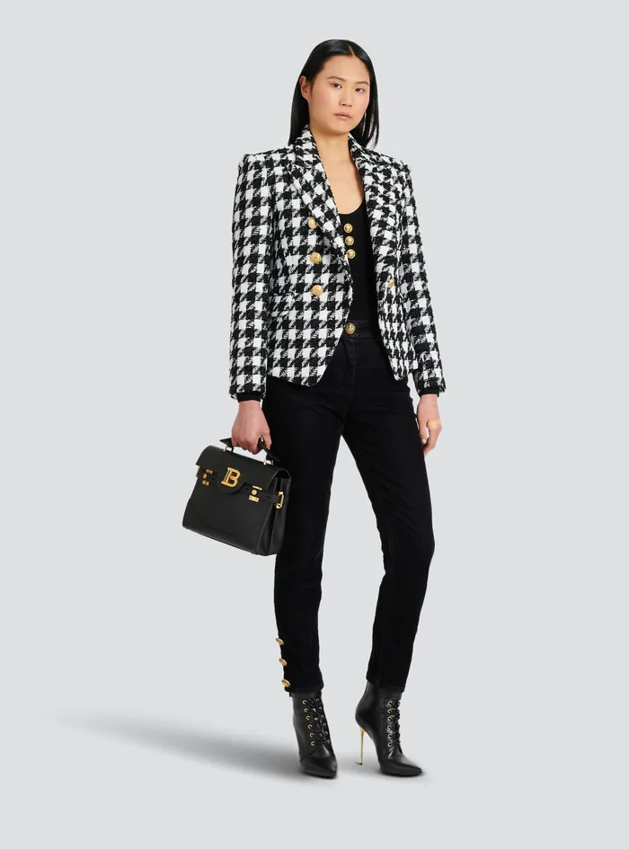 Balmain Jackets And Blazers Womens Tweed Jacket With DoubleButtoned Fastening Black Balmain Jackets And Blazers Womens Tweed Jacket With DoubleButtoned Fastening Black