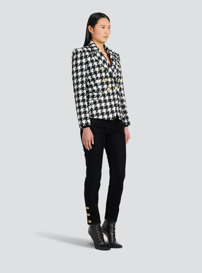 Balmain Jackets And Blazers Womens Tweed Jacket With DoubleButtoned Fastening Black Balmain Jackets And Blazers Womens Tweed Jacket With DoubleButtoned Fastening Black