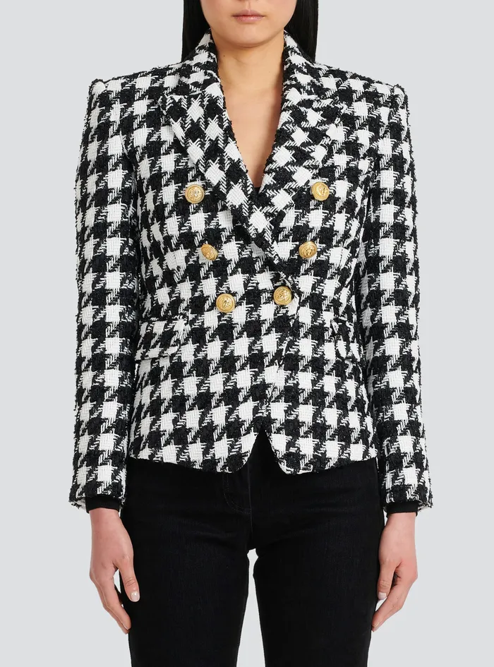 Balmain Jackets And Blazers Womens Tweed Jacket With DoubleButtoned Fastening Black Balmain Jackets And Blazers Womens Tweed Jacket With DoubleButtoned Fastening Black