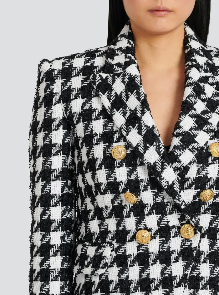 Balmain Jackets And Blazers Womens Tweed Jacket With DoubleButtoned Fastening Black Balmain Jackets And Blazers Womens Tweed Jacket With DoubleButtoned Fastening Black