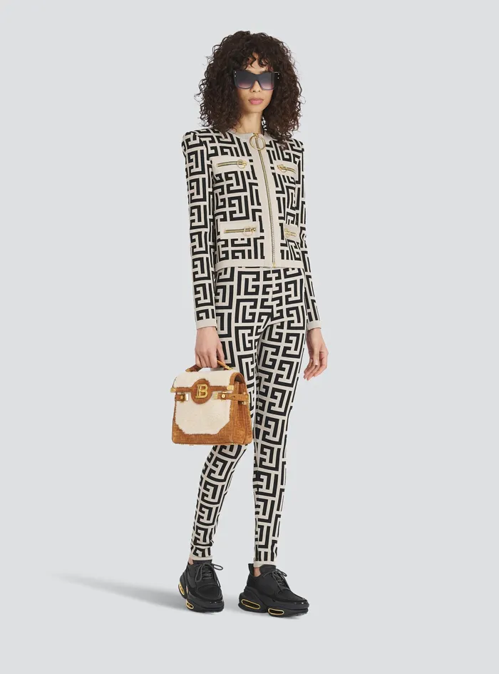 Balmain Knitwear Womens Capsule After Ski 8211 Knit Cardigan With Balmain Monogram Black Balmain Knitwear Womens Capsule After Ski 8211 Knit Cardigan With Balmain Monogram Black
