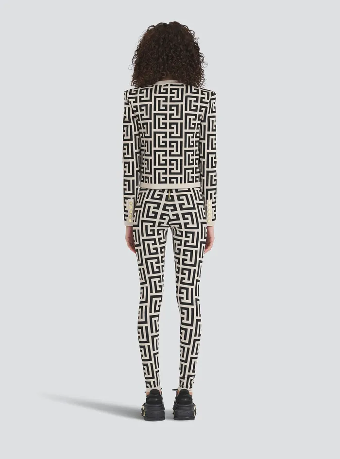 Balmain Knitwear Womens Capsule After Ski 8211 Knit Cardigan With Balmain Monogram Black Balmain Knitwear Womens Capsule After Ski 8211 Knit Cardigan With Balmain Monogram Black