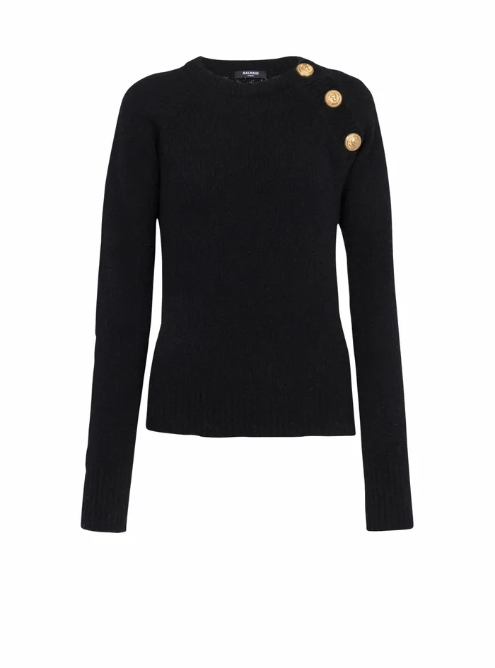 Balmain Knitwear Womens Cashmere Sweater Black