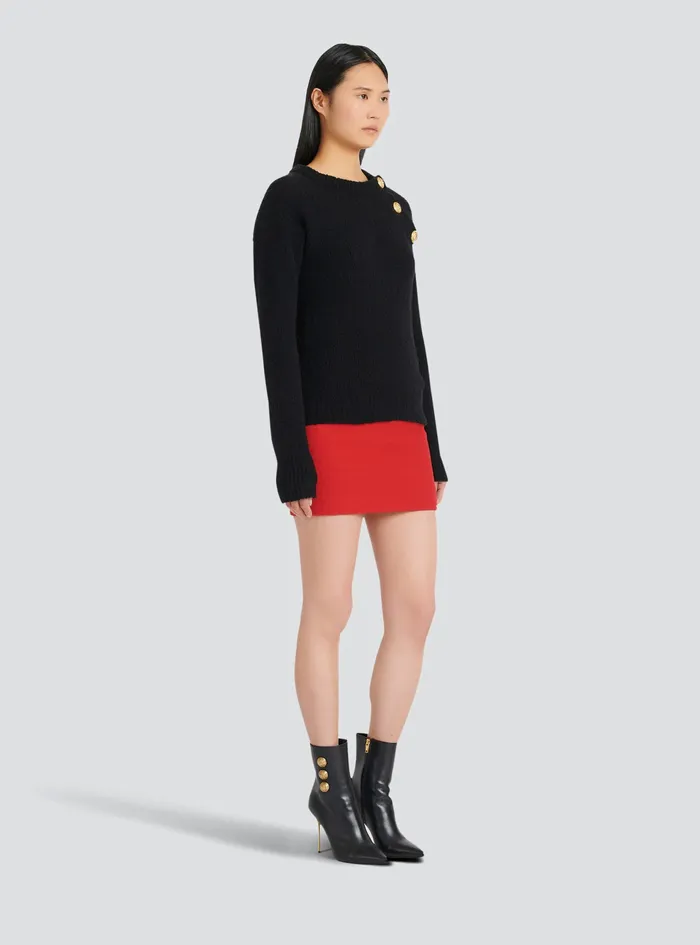 Balmain Knitwear Womens Cashmere Sweater Black Balmain Knitwear Womens Cashmere Sweater Black