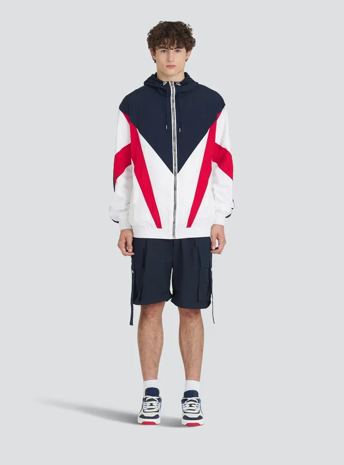 Balmain Outerwear Mens High Summer Capsule 8211 Nylon Jacket Multicolor Balmain Outerwear Mens High Summer Capsule 8211 Nylon Jacket Multicolor
