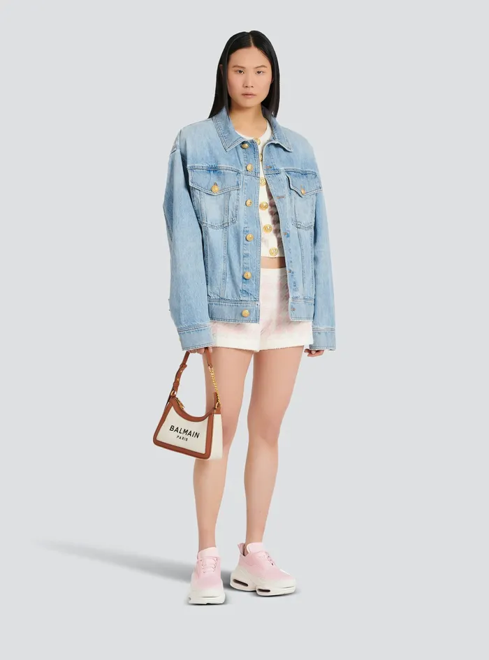 Balmain Outerwear Womens Denim Jacket Blue Balmain Outerwear Womens Denim Jacket Blue