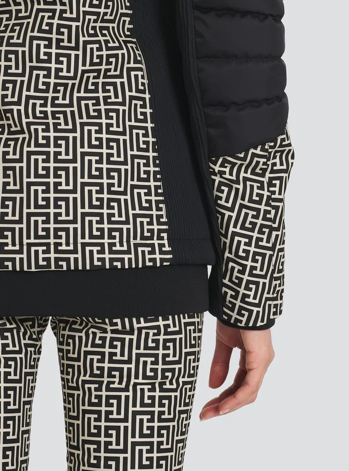 Balmain Outerwear Womens X Rossignol 8211 BalmainMonogrammed Hooded Ski Coat Black Balmain Outerwear Womens X Rossignol 8211 BalmainMonogrammed Hooded Ski Coat Black