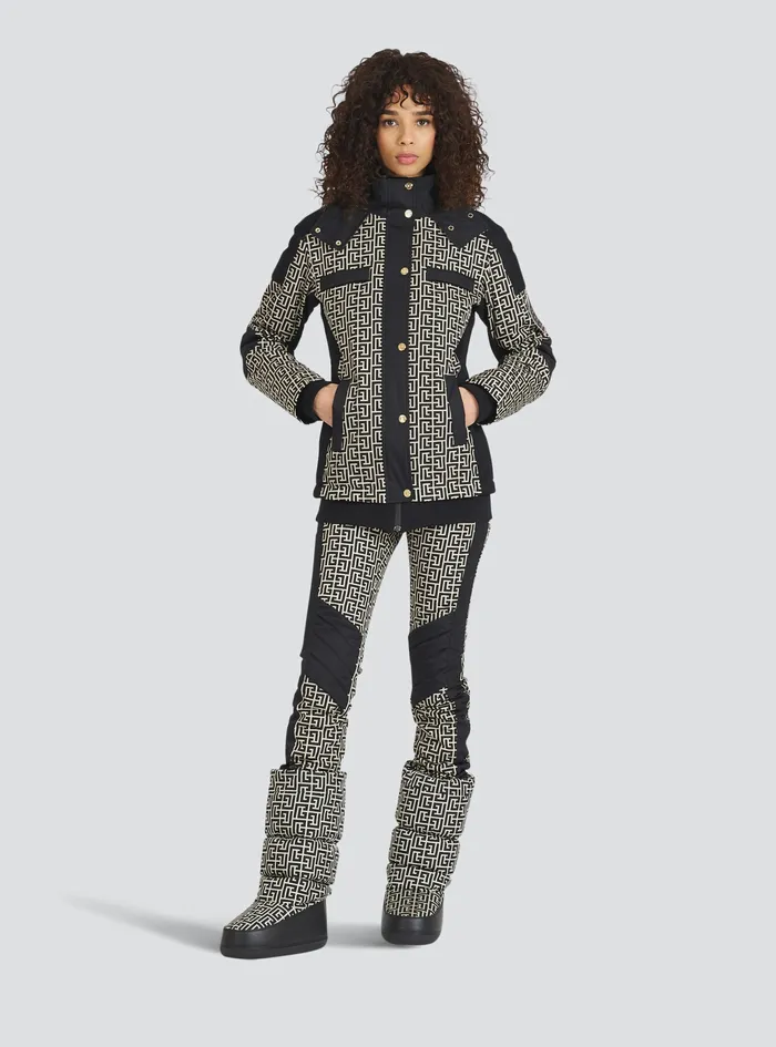 Balmain Outerwear Womens X Rossignol 8211 BalmainMonogrammed Hooded Ski Coat Black Balmain Outerwear Womens X Rossignol 8211 BalmainMonogrammed Hooded Ski Coat Black
