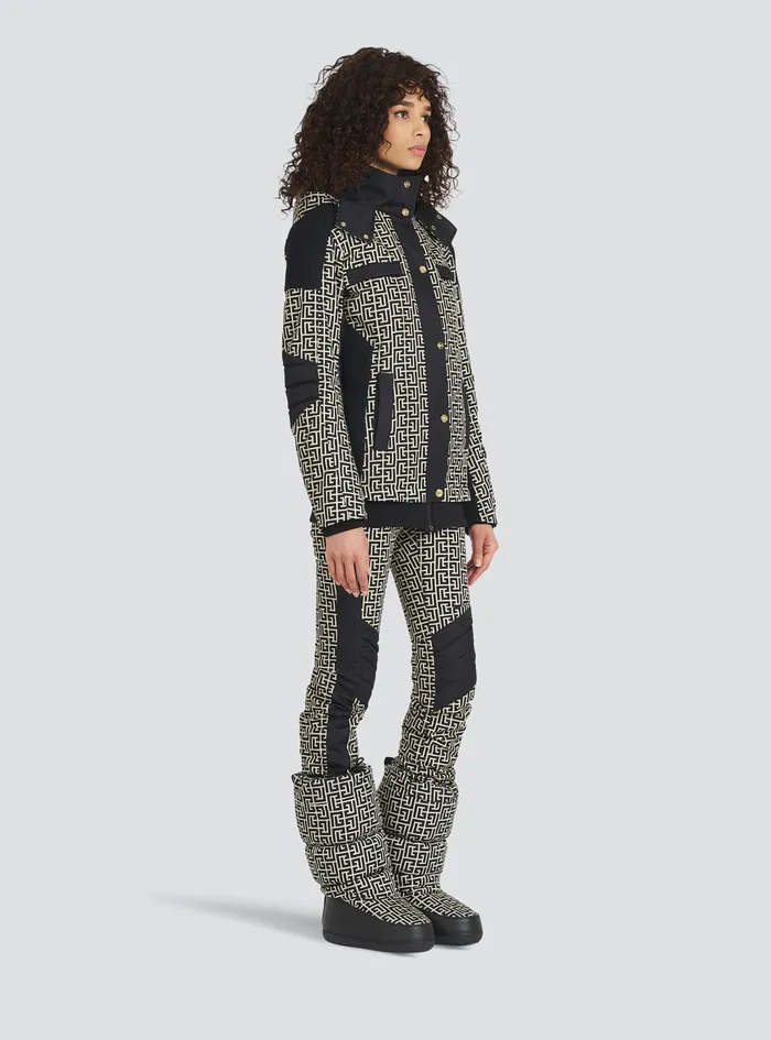 Balmain Outerwear Womens X Rossignol 8211 BalmainMonogrammed Hooded Ski Coat Black Balmain Outerwear Womens X Rossignol 8211 BalmainMonogrammed Hooded Ski Coat Black