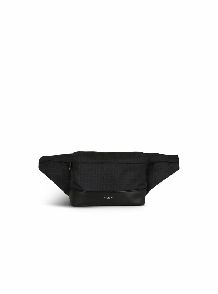 Balmain Pouches And Belt Bags Mens Nylon Belt Bag Black