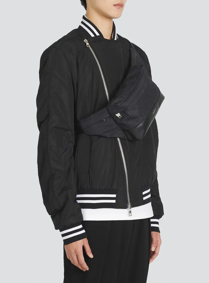 Balmain Pouches And Belt Bags Mens Nylon Belt Bag Black Balmain Pouches And Belt Bags Mens Nylon Belt Bag Black