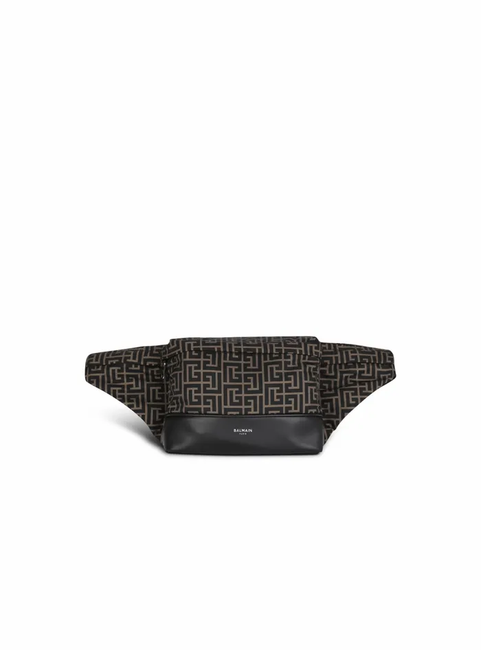Balmain Pouches And Belt Bags Mens Nylon Belt Bag Khaki