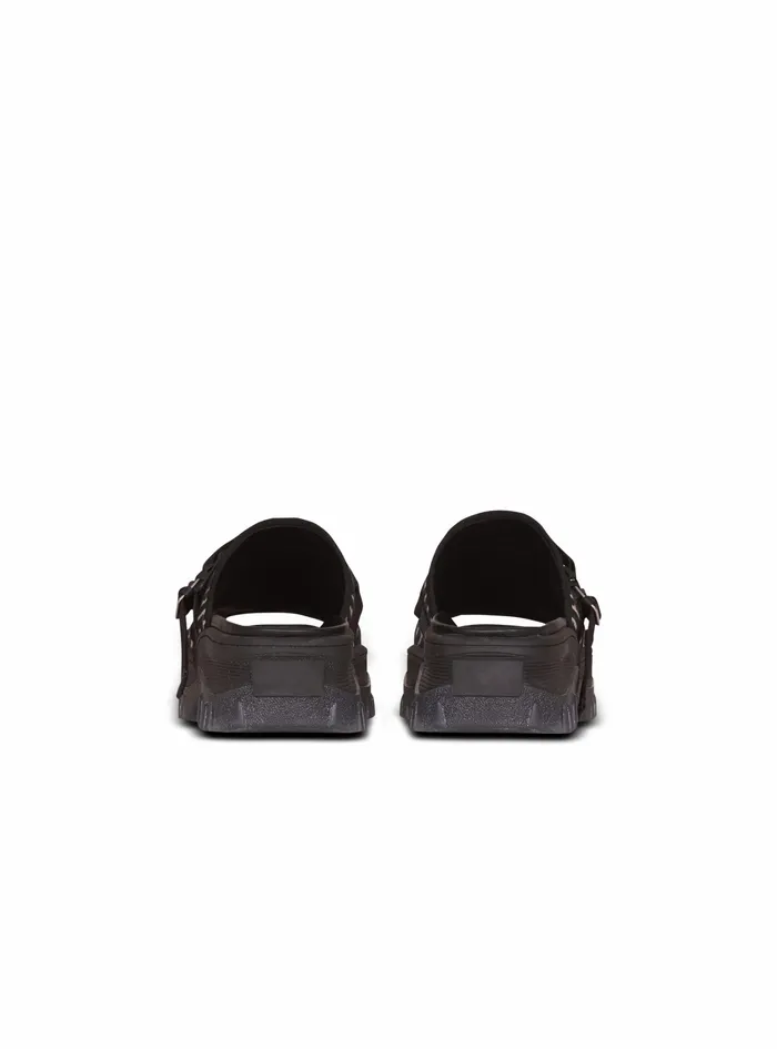 Balmain Sandals Mens Bicolor Monogram Jacquard Ulysse Mules Black Balmain Sandals Mens Bicolor Monogram Jacquard Ulysse Mules Black