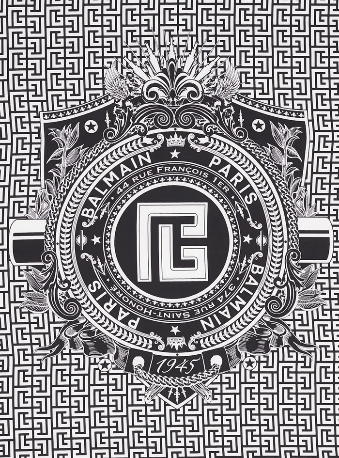 Balmain Scarves Womens Silk Scarf With Balmain Monogram White Balmain Scarves Womens Silk Scarf With Balmain Monogram White