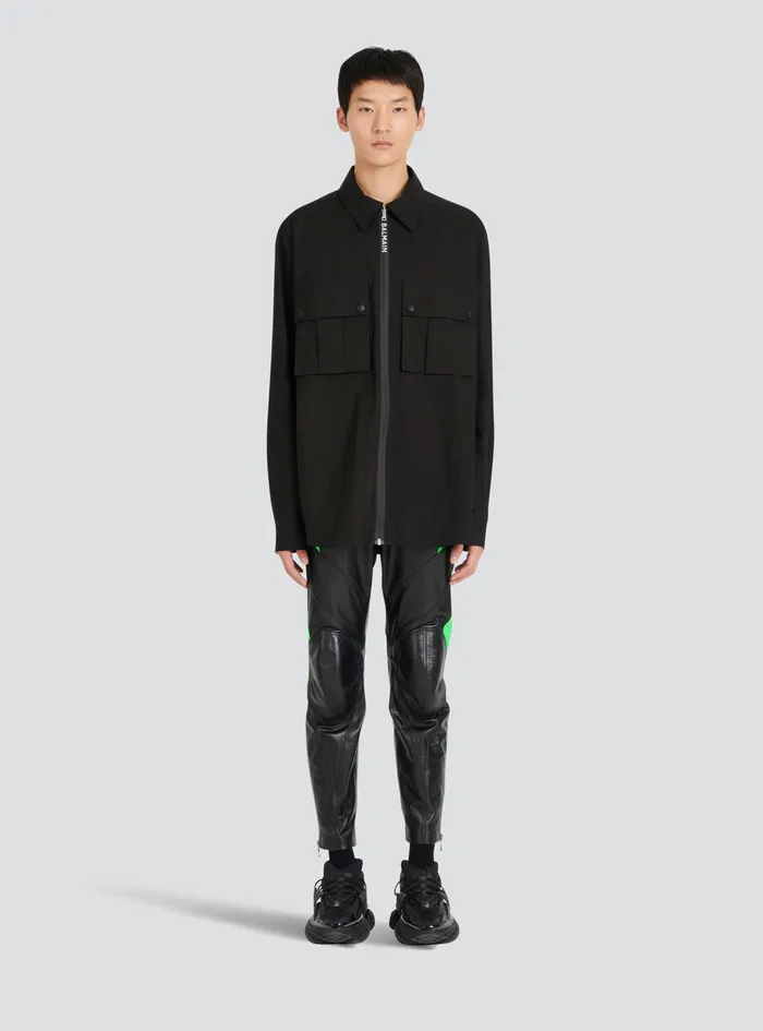Balmain Shirts And Polos Mens Cotton Shirt Black Balmain Shirts And Polos Mens Cotton Shirt Black