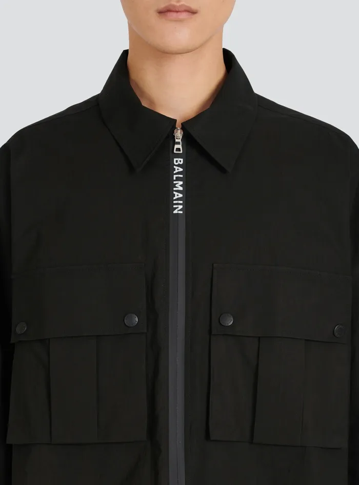 Balmain Shirts And Polos Mens Cotton Shirt Black Balmain Shirts And Polos Mens Cotton Shirt Black