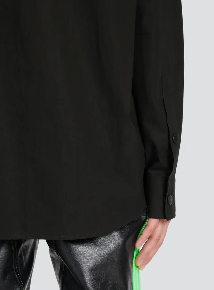 Balmain Shirts And Polos Mens Cotton Shirt Black Balmain Shirts And Polos Mens Cotton Shirt Black