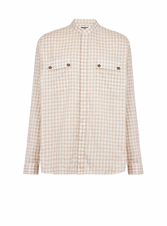 Balmain Shirts And Polos Mens X Netflix Cotton Shirt Beige