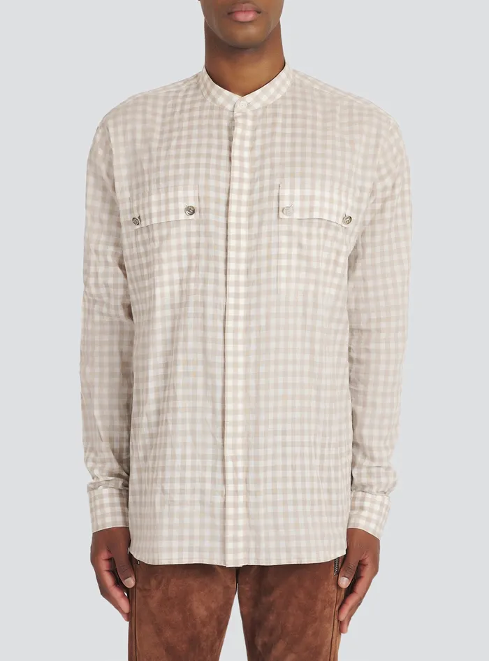 Balmain Shirts And Polos Mens X Netflix Cotton Shirt Beige Balmain Shirts And Polos Mens X Netflix Cotton Shirt Beige