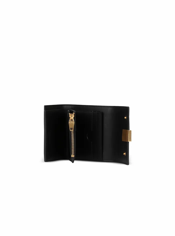 Balmain Small Leather Goods Womens Bicolor Jacquard 1945 Coin Pouch With Leather Panels Black Balmain Small Leather Goods Womens Bicolor Jacquard 1945 Coin Pouch With Leather Panels Black