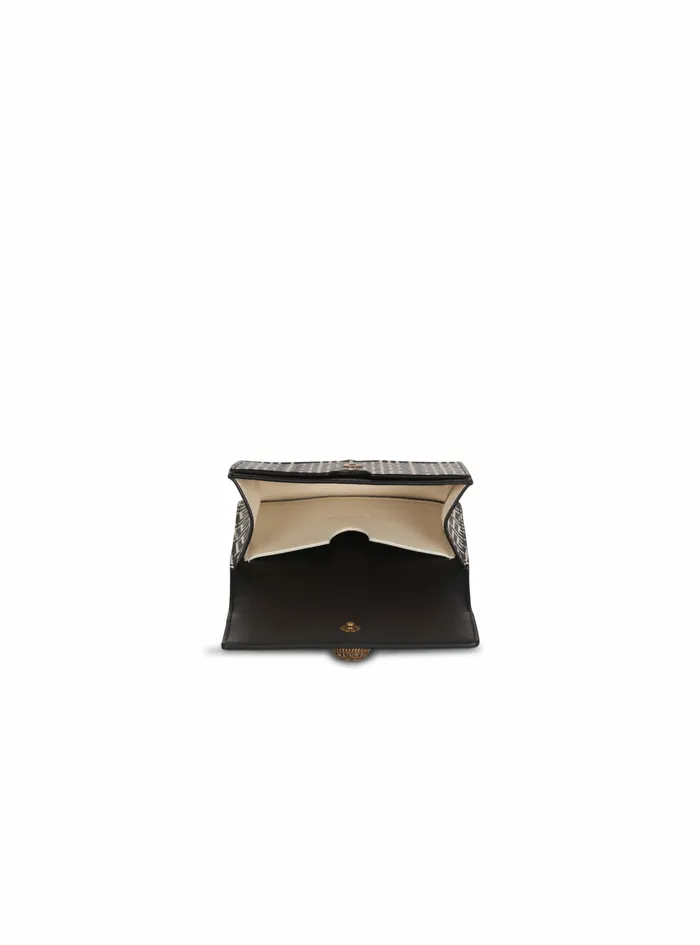 Balmain Small Leather Goods Womens SmallSized Bicolor Leather Balmain Monogram Coin Wallet Black Balmain Small Leather Goods Womens SmallSized Bicolor Leather Balmain Monogram Coin Wallet Black