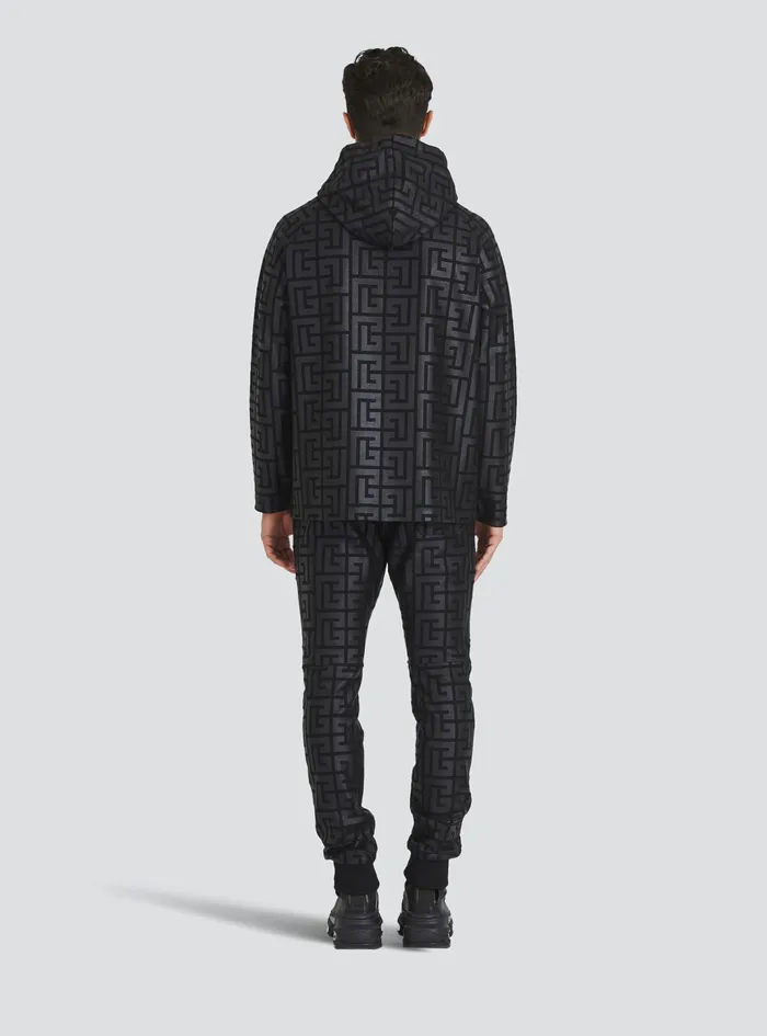 Balmain Sweatshirts Mens EcoDesigned Cotton Balmain Monogram Sweatshirt With Balmain Logo Black Balmain Sweatshirts Mens EcoDesigned Cotton Balmain Monogram Sweatshirt With Balmain Logo Black