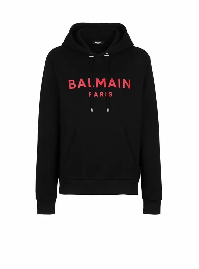 Balmain Sweatshirts Mens Exclusive 8211 Cotton Sweatshirt With Balmain Paris Logo Print Black Balmain Sweatshirts Mens Exclusive 8211 Cotton Sweatshirt With Balmain Paris Logo Print Black