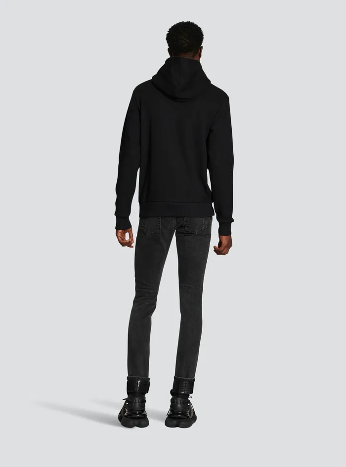 Balmain Sweatshirts Mens Exclusive 8211 Cotton Sweatshirt With Balmain Paris Logo Print Black Balmain Sweatshirts Mens Exclusive 8211 Cotton Sweatshirt With Balmain Paris Logo Print Black