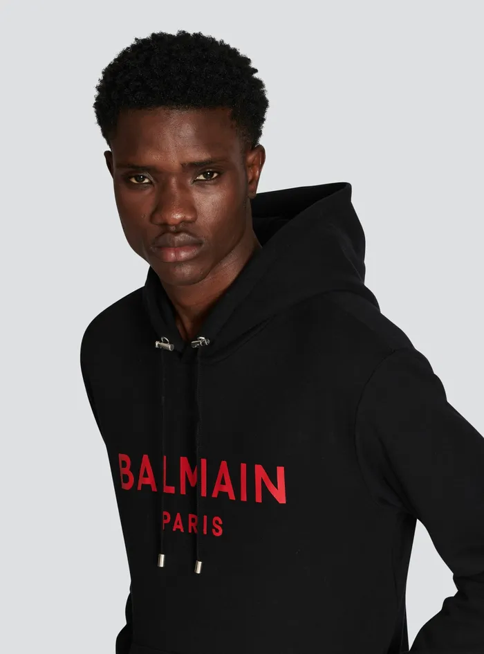 Balmain Sweatshirts Mens Exclusive 8211 Cotton Sweatshirt With Balmain Paris Logo Print Black Balmain Sweatshirts Mens Exclusive 8211 Cotton Sweatshirt With Balmain Paris Logo Print Black
