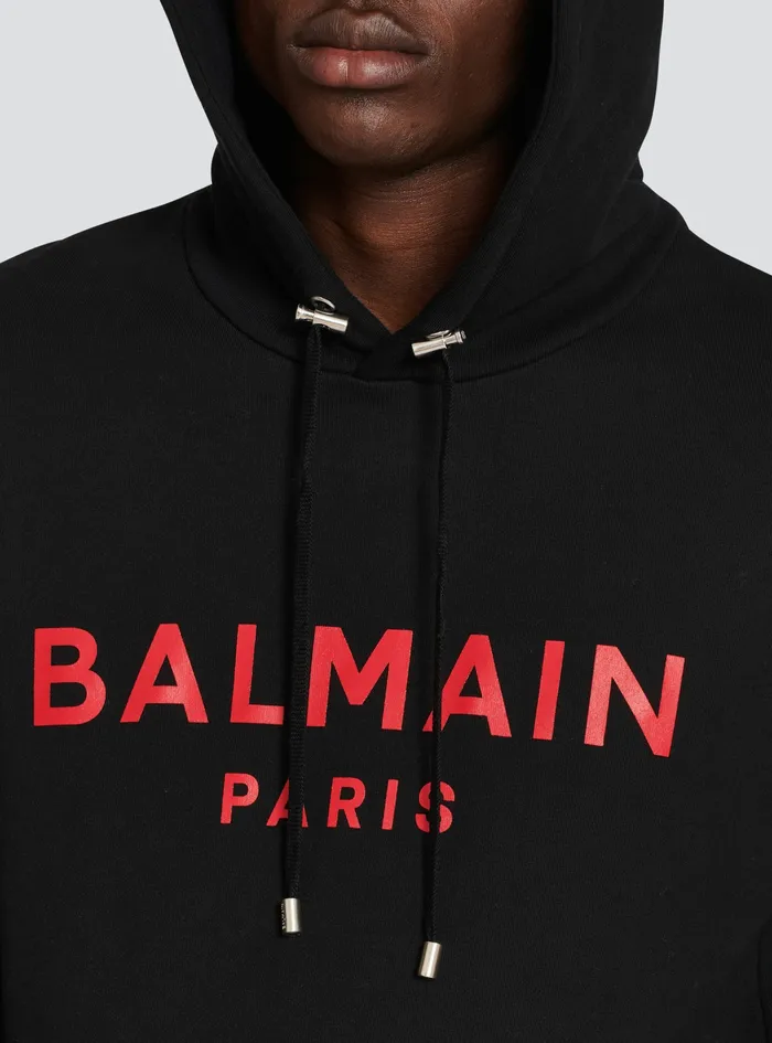 Balmain Sweatshirts Mens Exclusive 8211 Cotton Sweatshirt With Balmain Paris Logo Print Black Balmain Sweatshirts Mens Exclusive 8211 Cotton Sweatshirt With Balmain Paris Logo Print Black