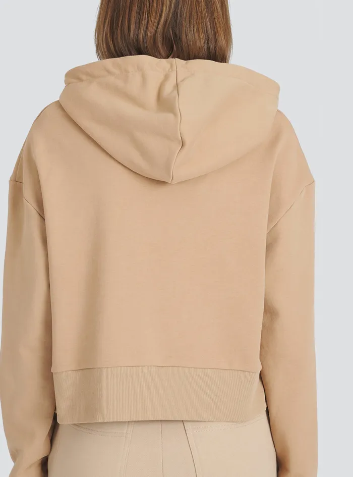 Balmain Sweatshirts Womens EcoDesigned Cotton Sweatshirt With Flocked Balmain Logo Beige Balmain Sweatshirts Womens EcoDesigned Cotton Sweatshirt With Flocked Balmain Logo Beige