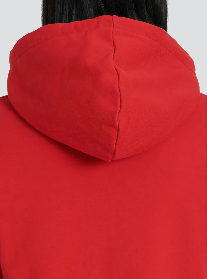 Balmain Sweatshirts Womens EcoDesigned Cotton Sweatshirt With Flocked Balmain Logo Red Balmain Sweatshirts Womens EcoDesigned Cotton Sweatshirt With Flocked Balmain Logo Red